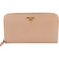 Prada Saffiano Leather Zip Around Wallet