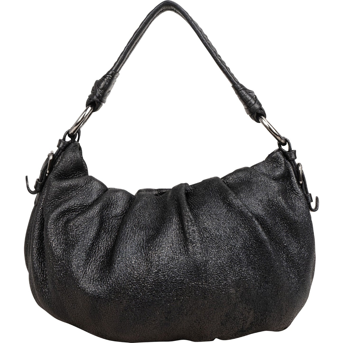 Prada Vitello Daino Ruched Hobo Shoulder Bag