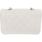 Chanel Quilted Lambskin 24K Gold Single Flap Diana Crossbody Bag