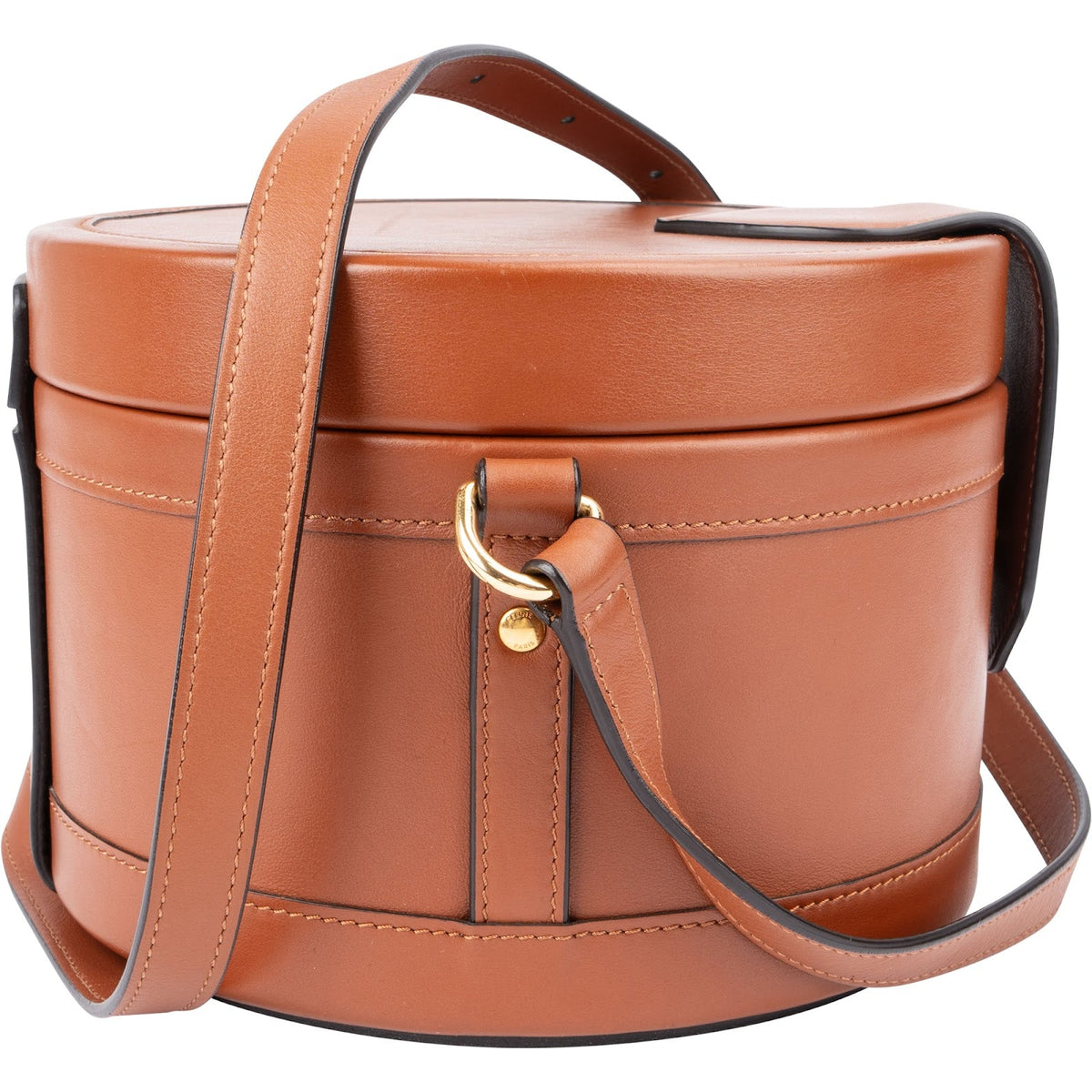 Celine Smooth Calfskin Tambour Triomphe Crossbody Bag