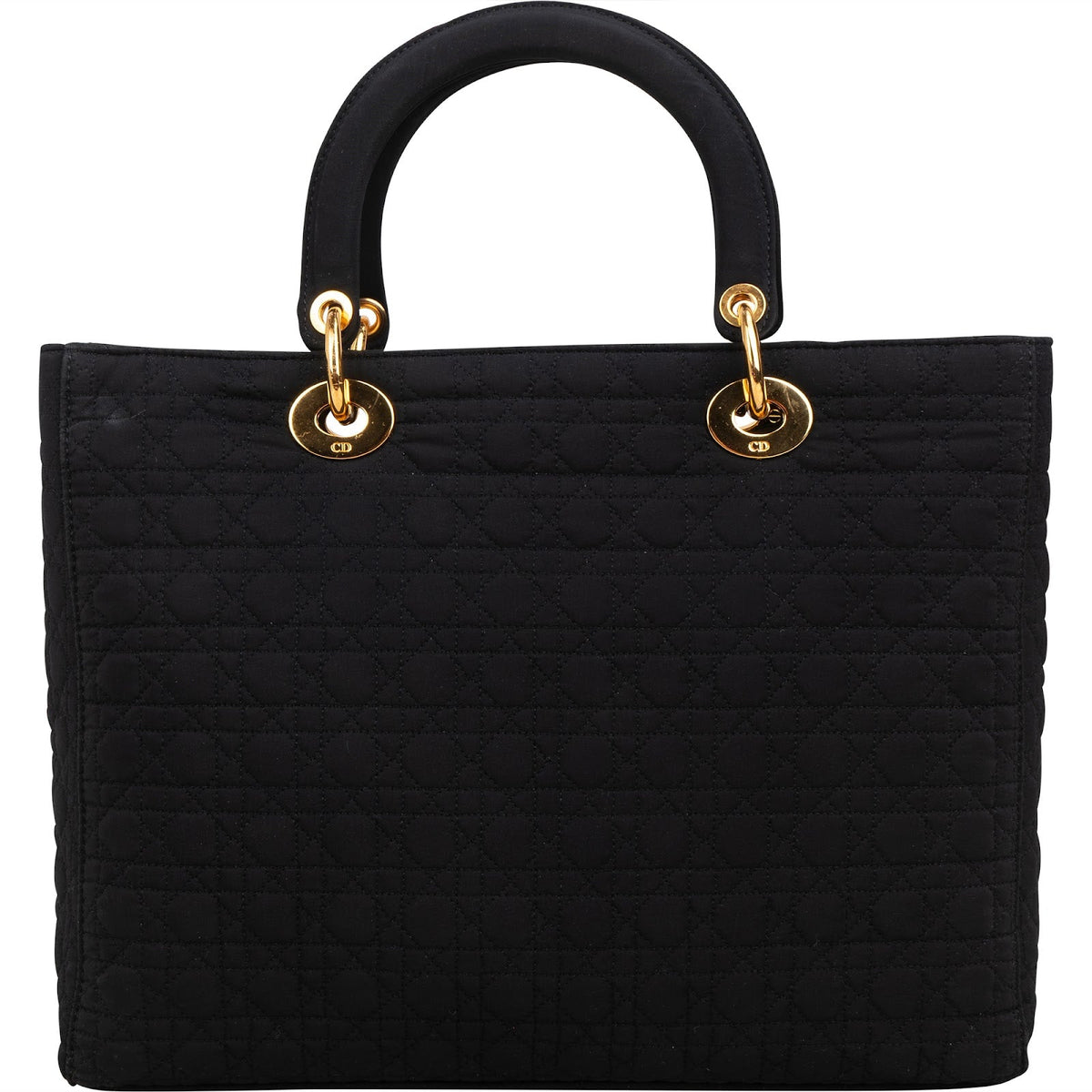 Christian Dior Quilted Nylon Cannage Lady Dior Handbag
