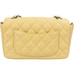 Chanel Quilted Caviar Leather Palladium Mini Rectangular Single Flap Crossbody Bag