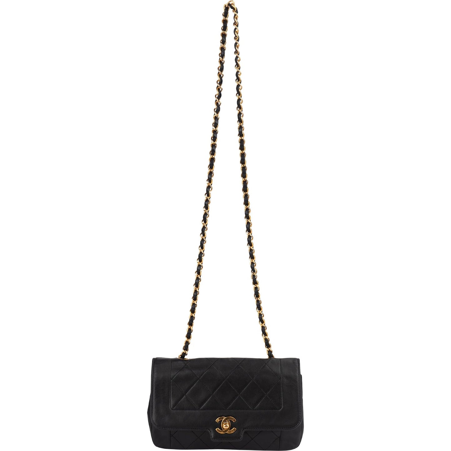 Chanel Quilted Lambskin 24K Gold Single Flap Crossbody Bag