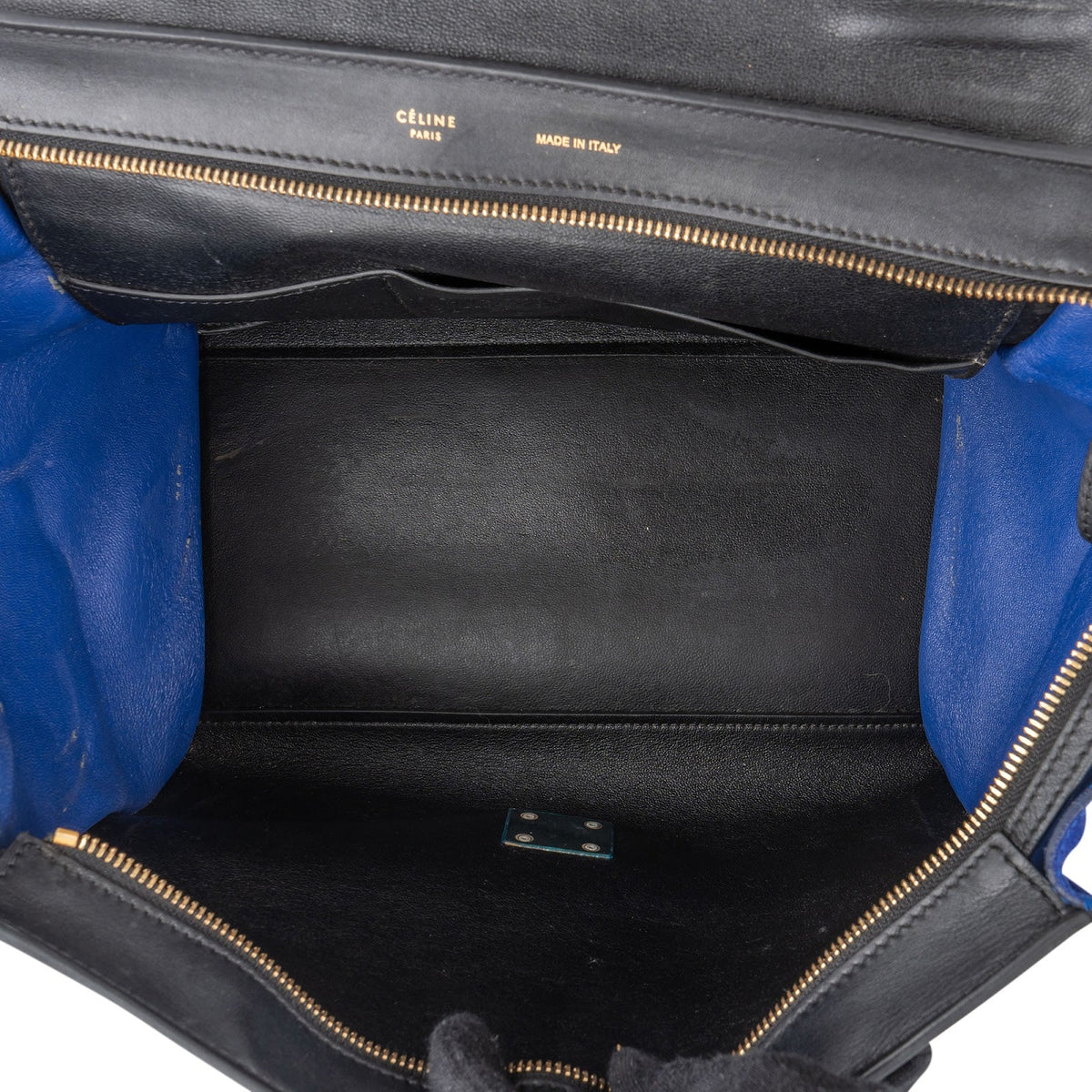 Céline Tricolor Suede Leather Trapeze Handbag