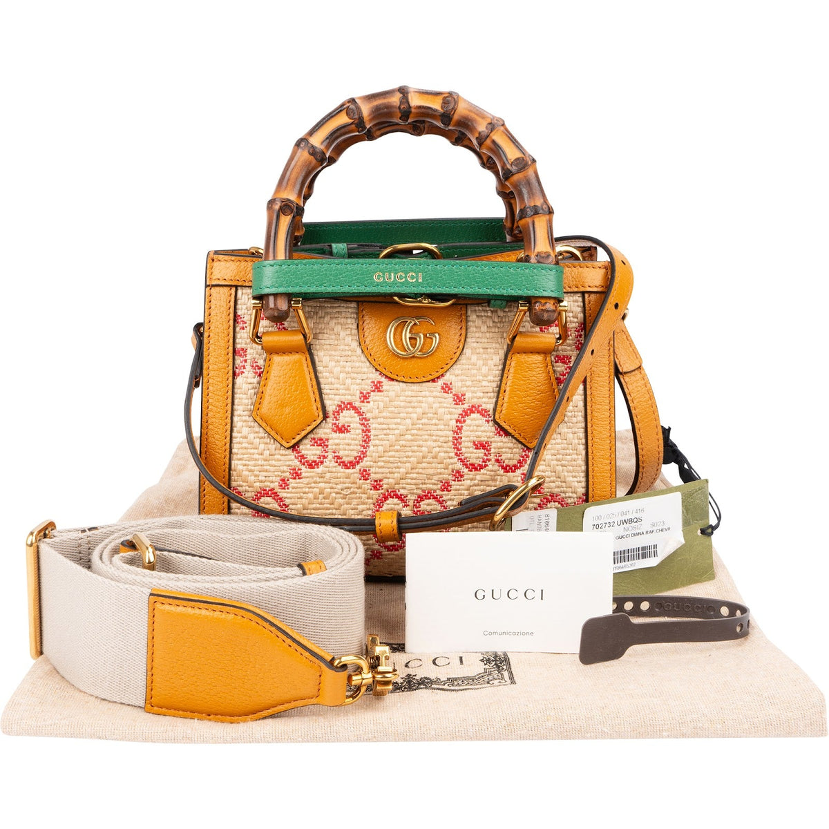 Gucci Diana Mini Tote aus Bast (limitiert) – Ansicht 2