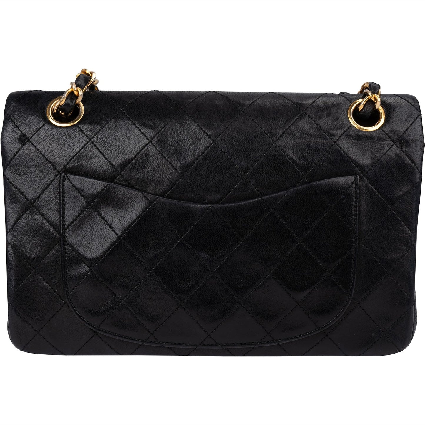 Chanel Quilted Lambskin 24K Gold Small Double Flap Shoulder Bag