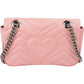 Gucci Pink Matelassé Leather GG Marmont Small Crossbody Bag