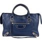 Balenciaga Blue Leather City Handbag