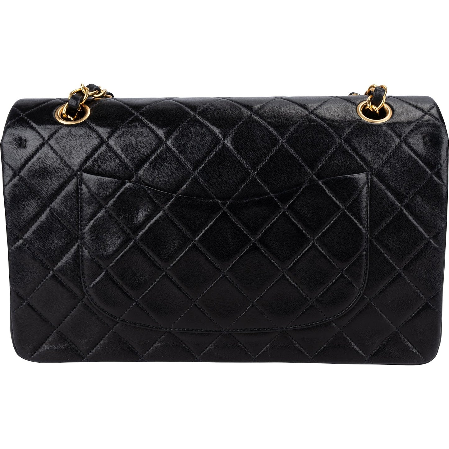 Chanel Quilted Lambskin 24K Gold Medium Double Flap Shoulder Bag