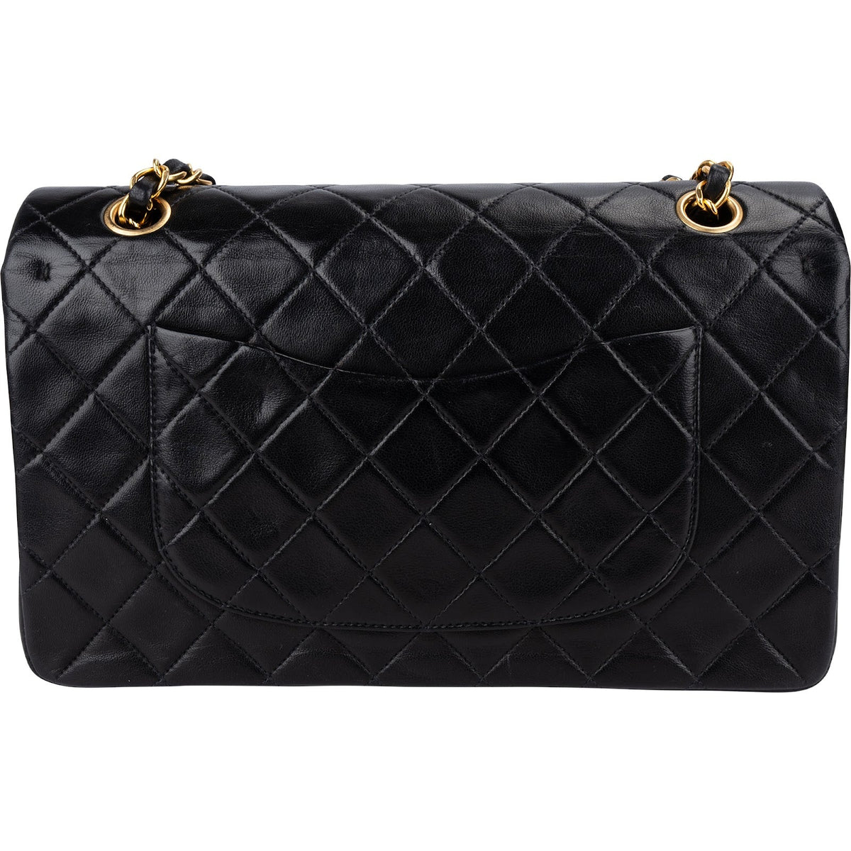 Chanel Quilted Lambskin 24K Gold Medium Double Flap Shoulder Bag