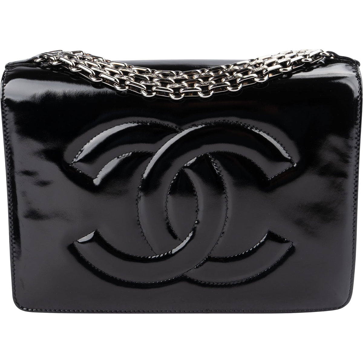 Chanel Patent Leather Timeless CC Flap Handbag