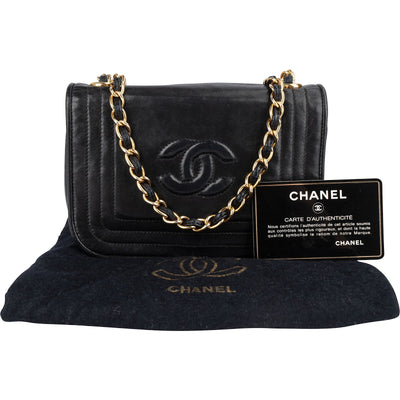 Chanel Lambskin CC Single Flap Camera Crossbody Bag