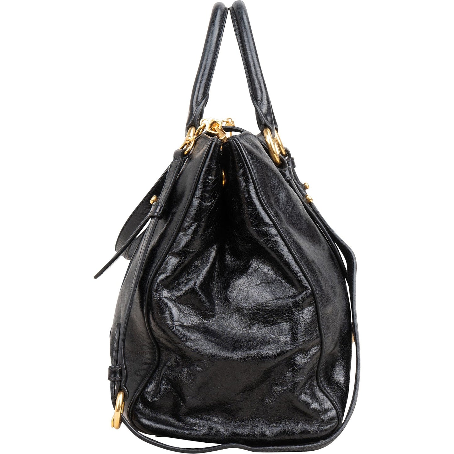 Miu Miu Vitello Lux Leather City Handbag