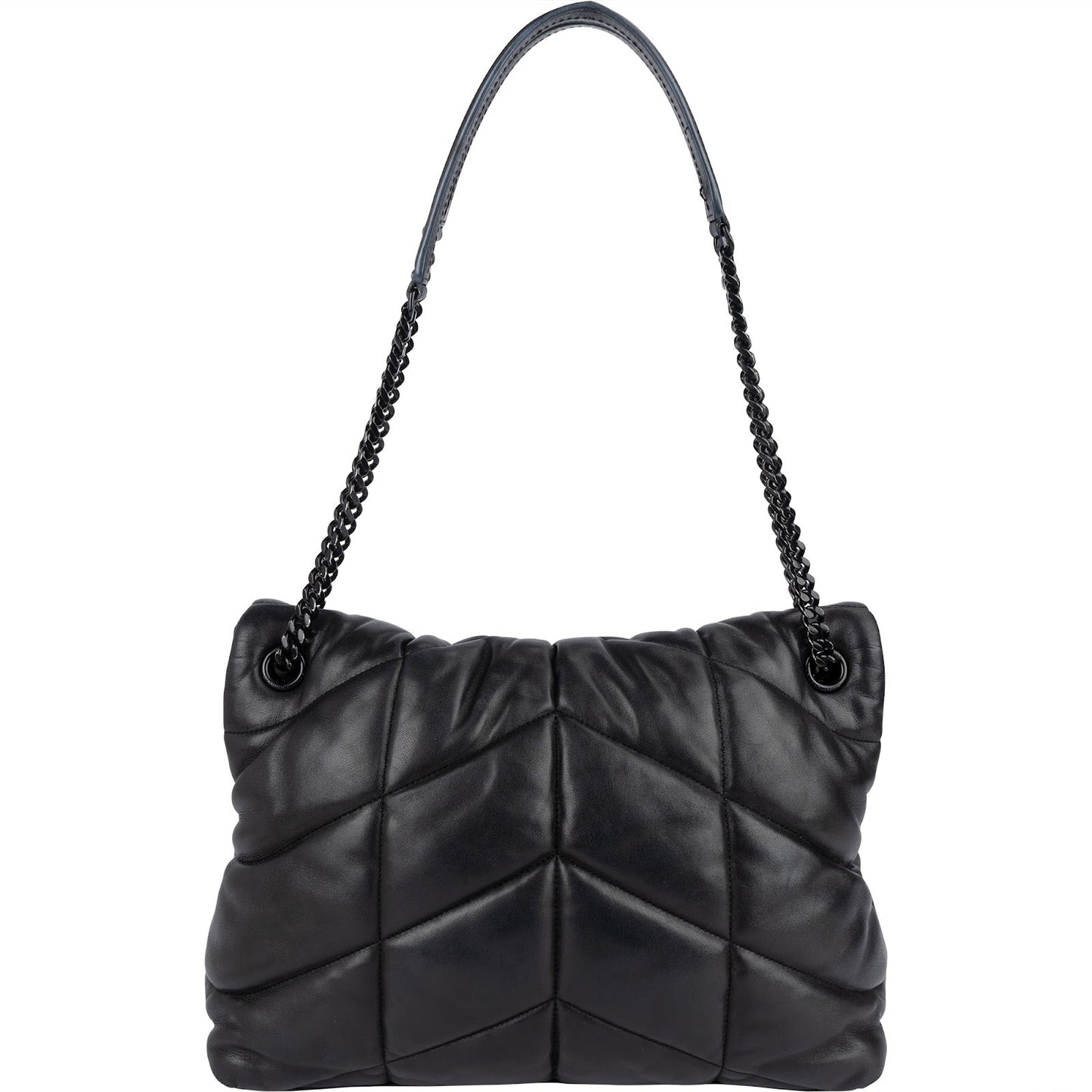 Saint Laurent Quilted Lambskin Medium Puffer Crossbody Bag