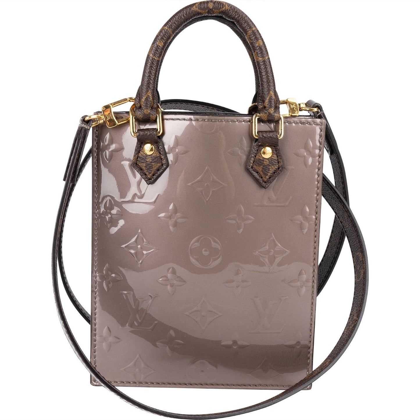 Louis Vuitton Monogram Vernis Petit Sac Plat Handbag