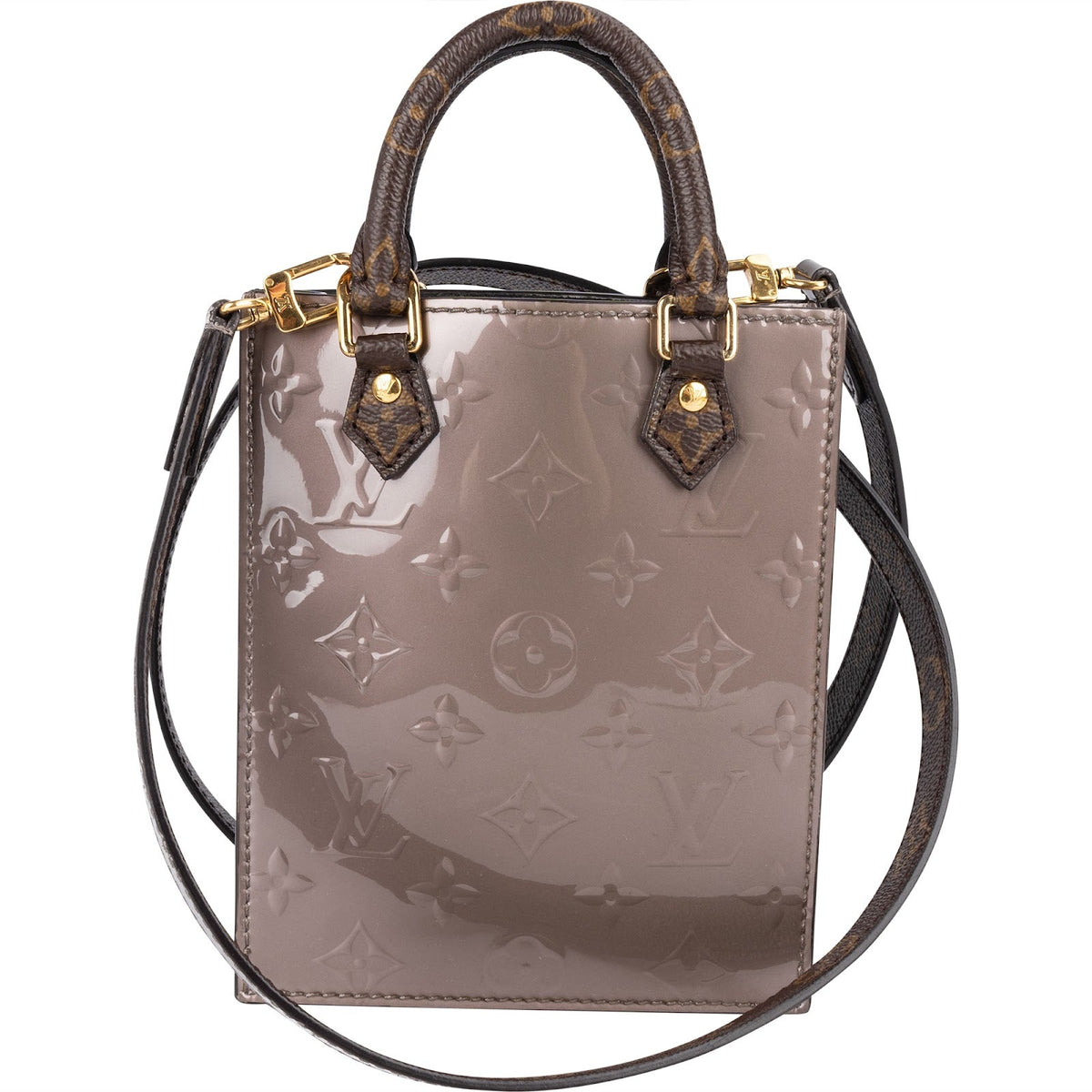 Louis Vuitton Monogram Vernis Petit Sac Plat Handbag