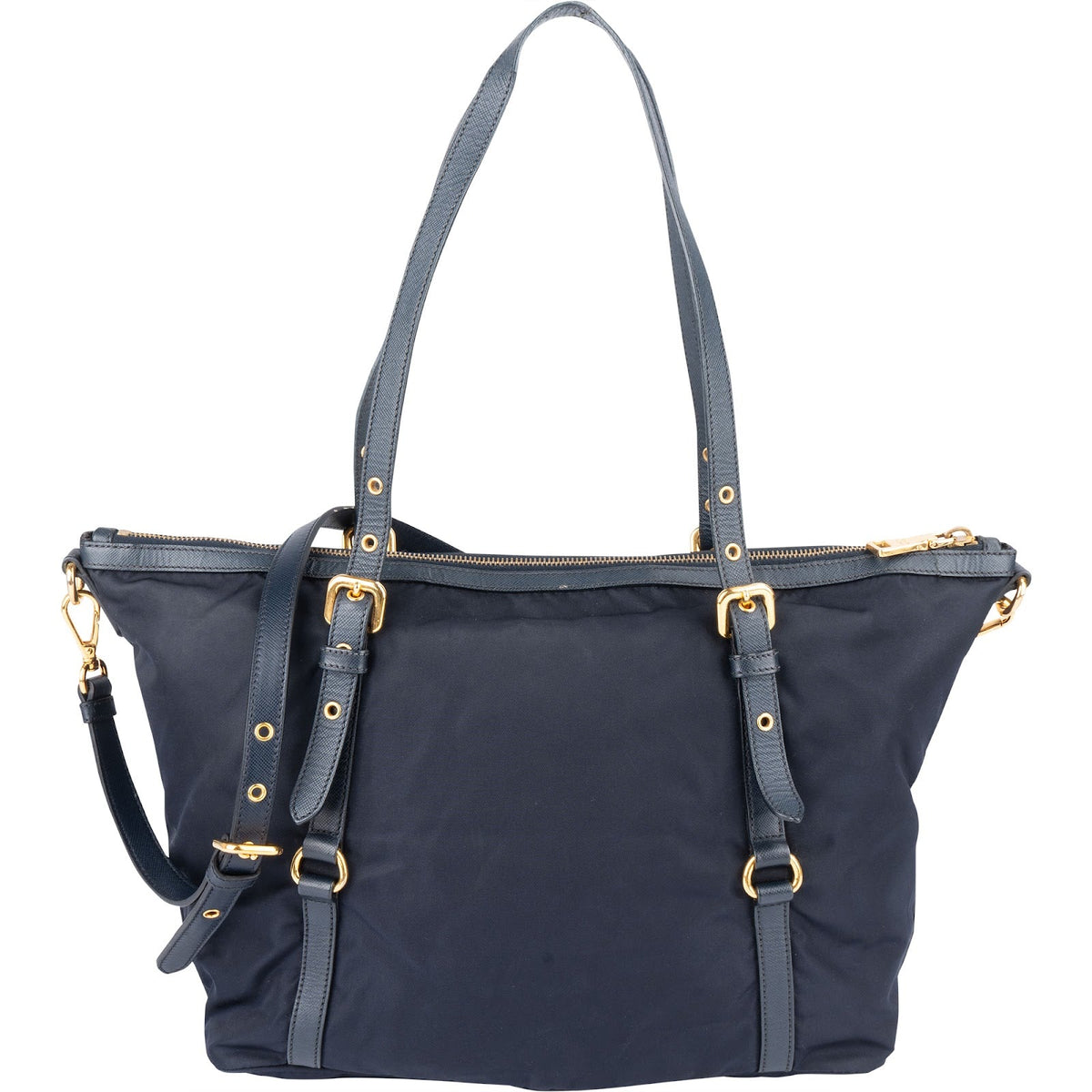 Prada Tote aus Nylon und Saffiano-Leder – Ansicht 4