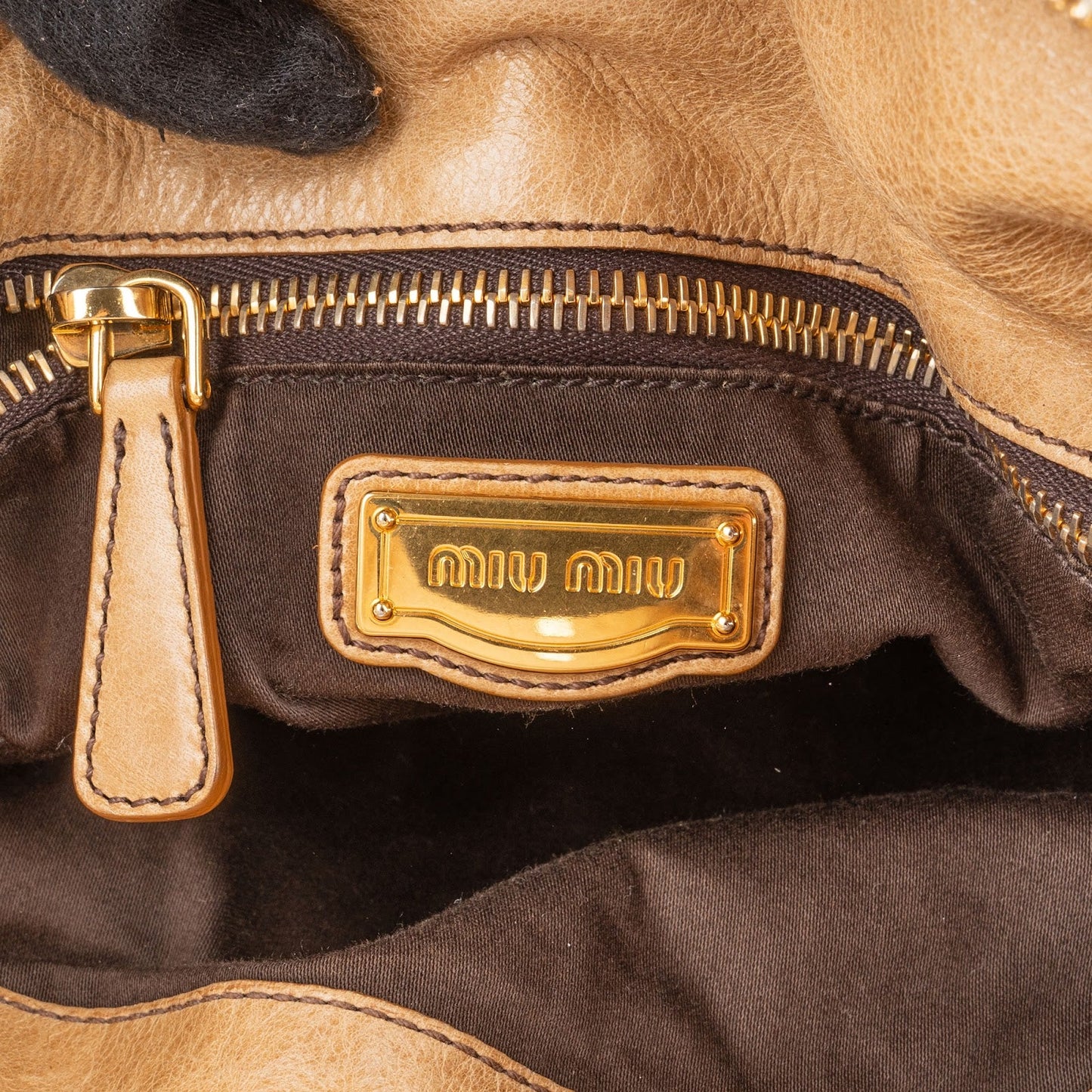 Miu Miu Vitello Lux Bow Satchel Handbag