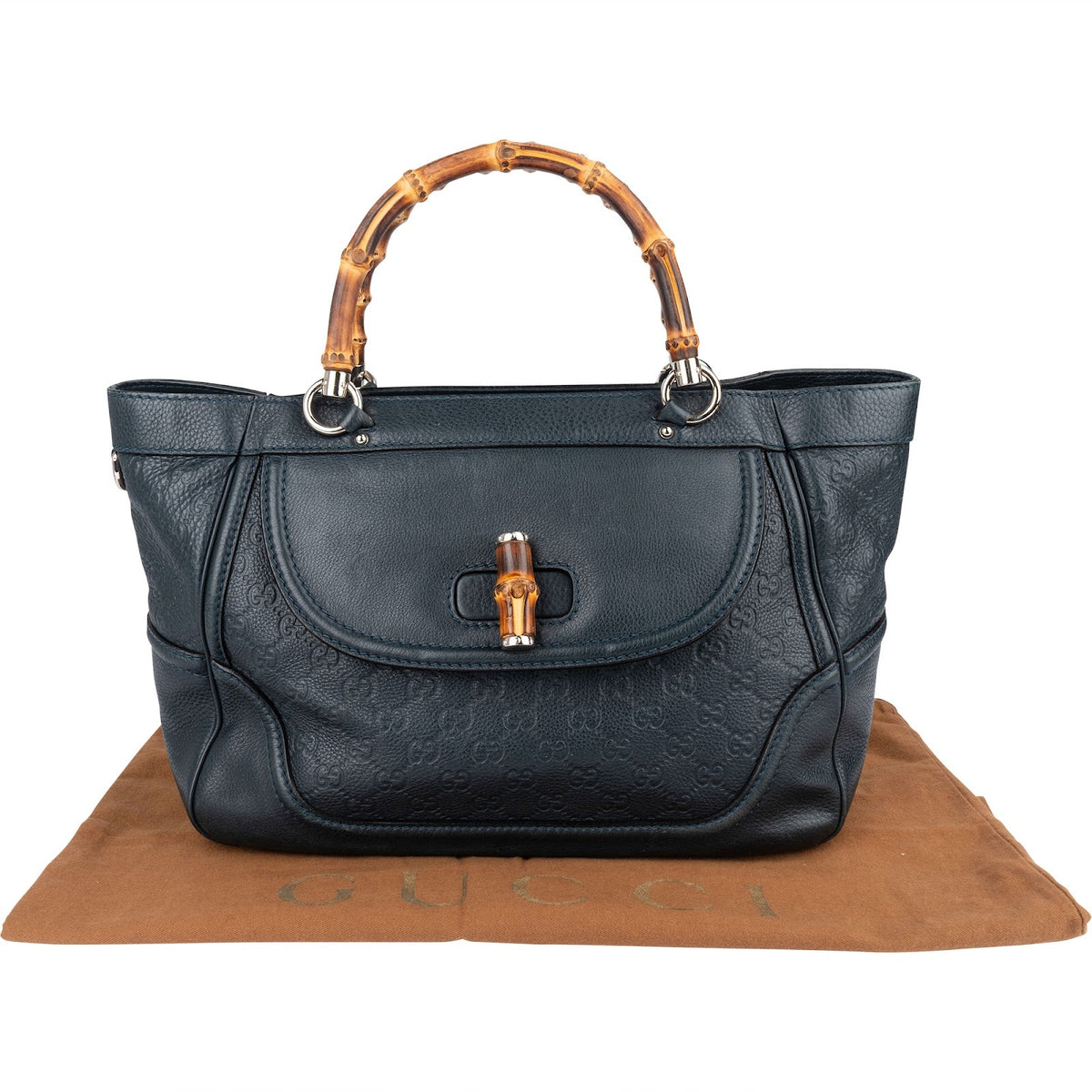 Gucci Bamboo Top Handle Tote aus Guccissima-Leder – Ansicht 2