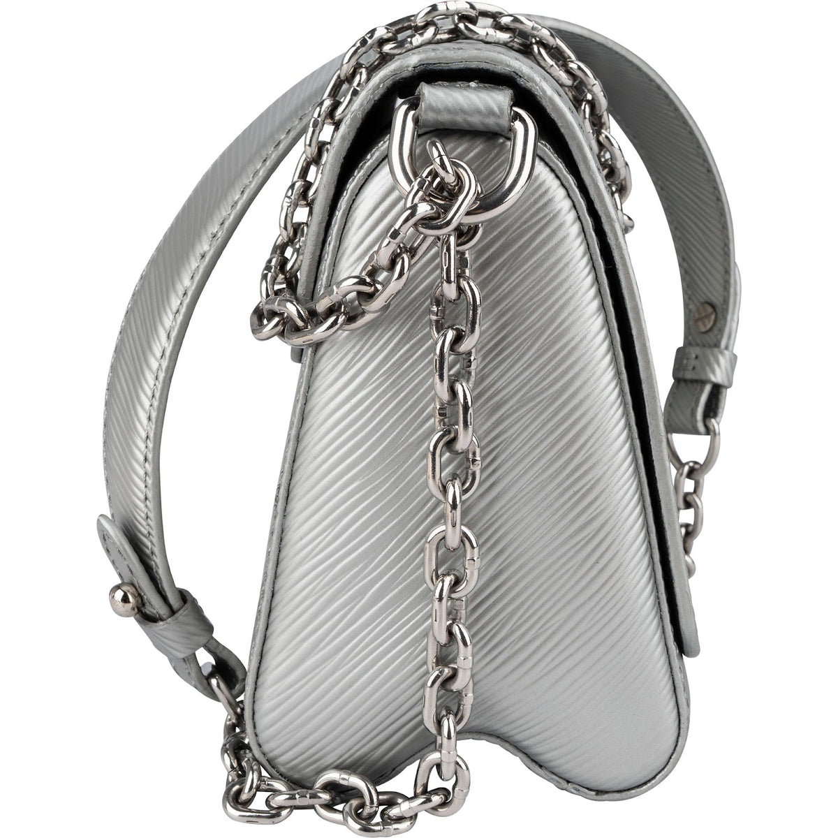 Louis Vuitton Silver Metallic Epi Leather Twist PM Crossbody Bag