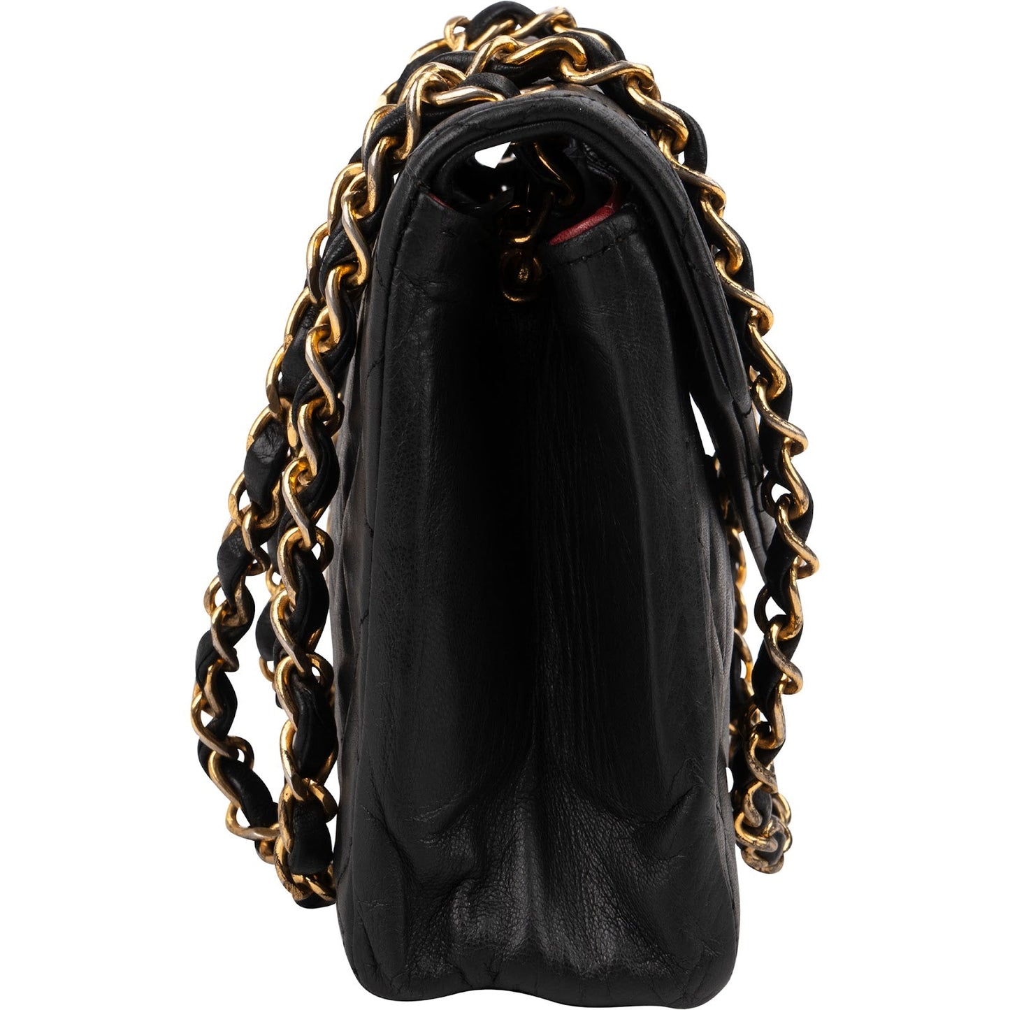 Chanel Quilted Lambskin CC Envelope Small 24K Gold Single Flap Crossbody Bag