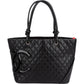 Chanel Quilted Lambskin Cambon Ligne Jumbo Tote Shoulder Bag