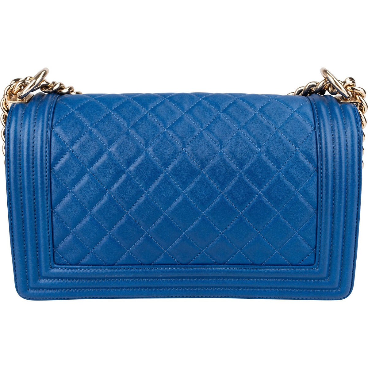 Chanel Quilted Lambskin Medium Boy Single Flap Crossbody Bag