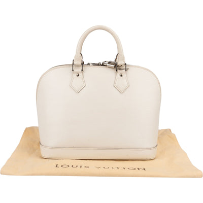Louis Vuitton White Epi Leather Alma PM Handbag