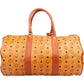 MCM Monogram Visetos Boston Travel Bag 50