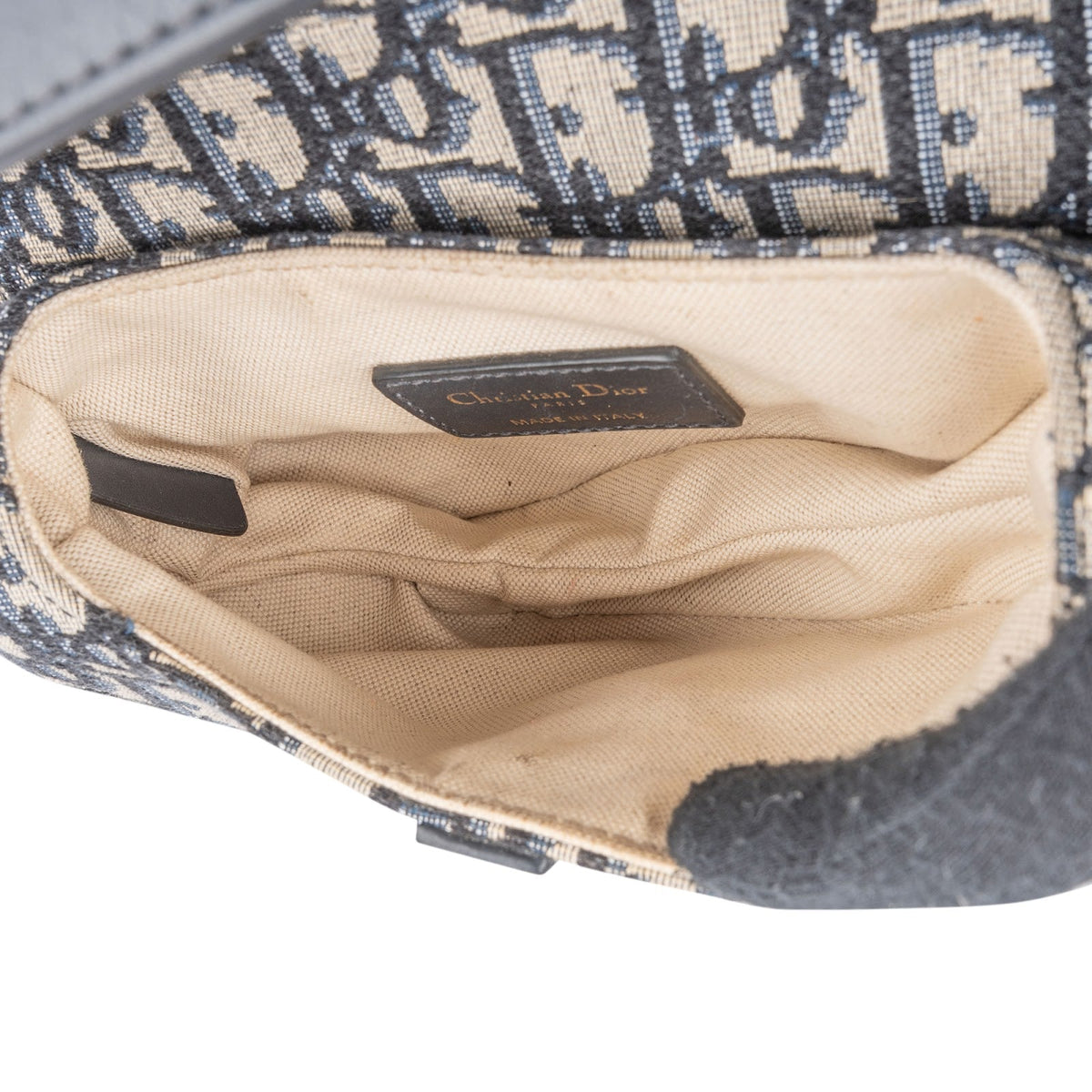 Christian Dior Oblique Trotter Monogram Canvas Mini Saddle Shoulder Bag