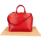 Louis Vuitton Red Epi Leather Alma PM Handbag