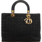 Christian Dior Quilted Nylon Cannage Large Lady Dior Handbag