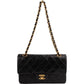 Chanel Quilted Lambskin 24K Gold Small Double Flap Shoulder Bag