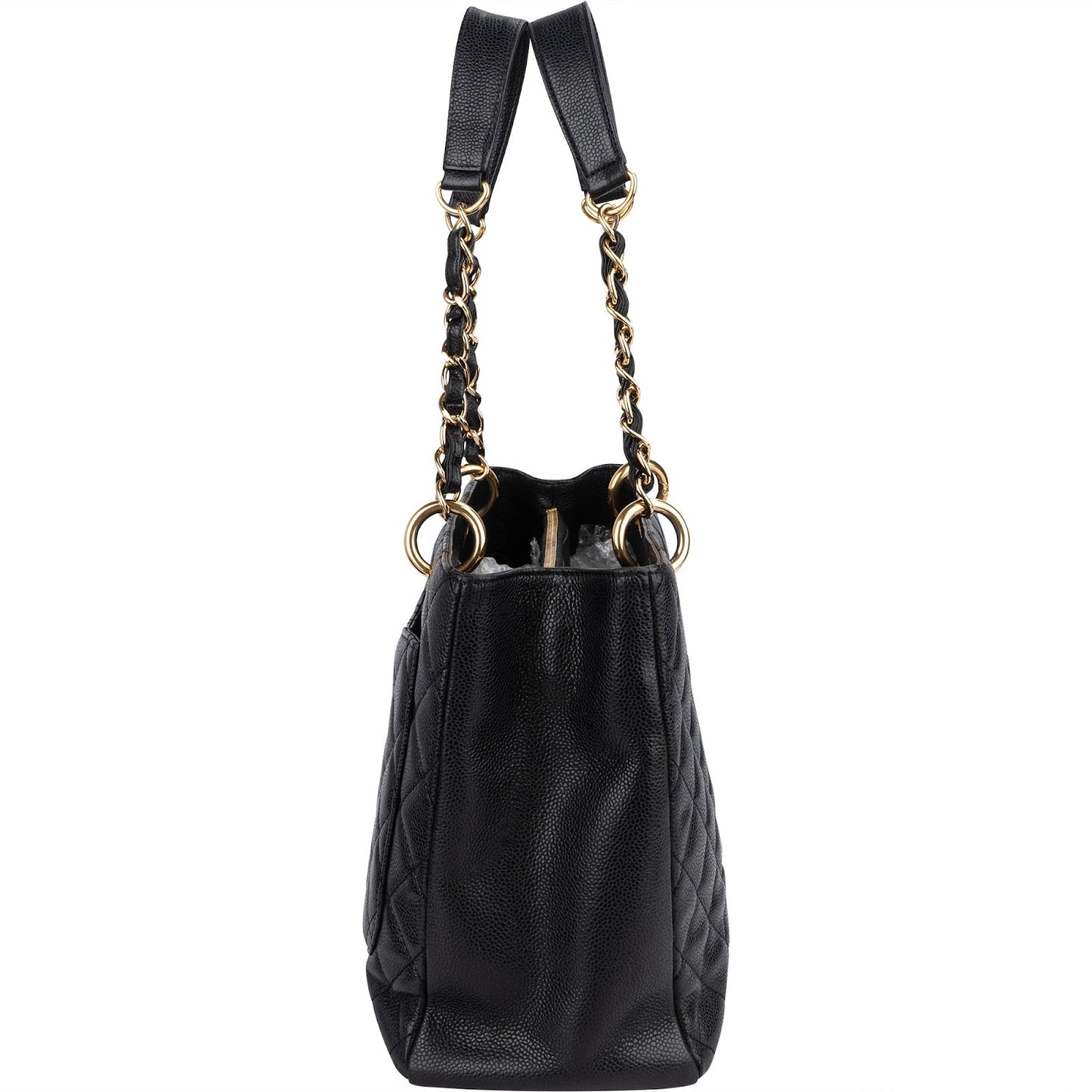 Chanel Quilted Caviar Leather Grand Shopping Tote Shoulder Bag