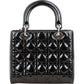 Cristian Dior Quilted Patent Cannage Lady Dior Handbag