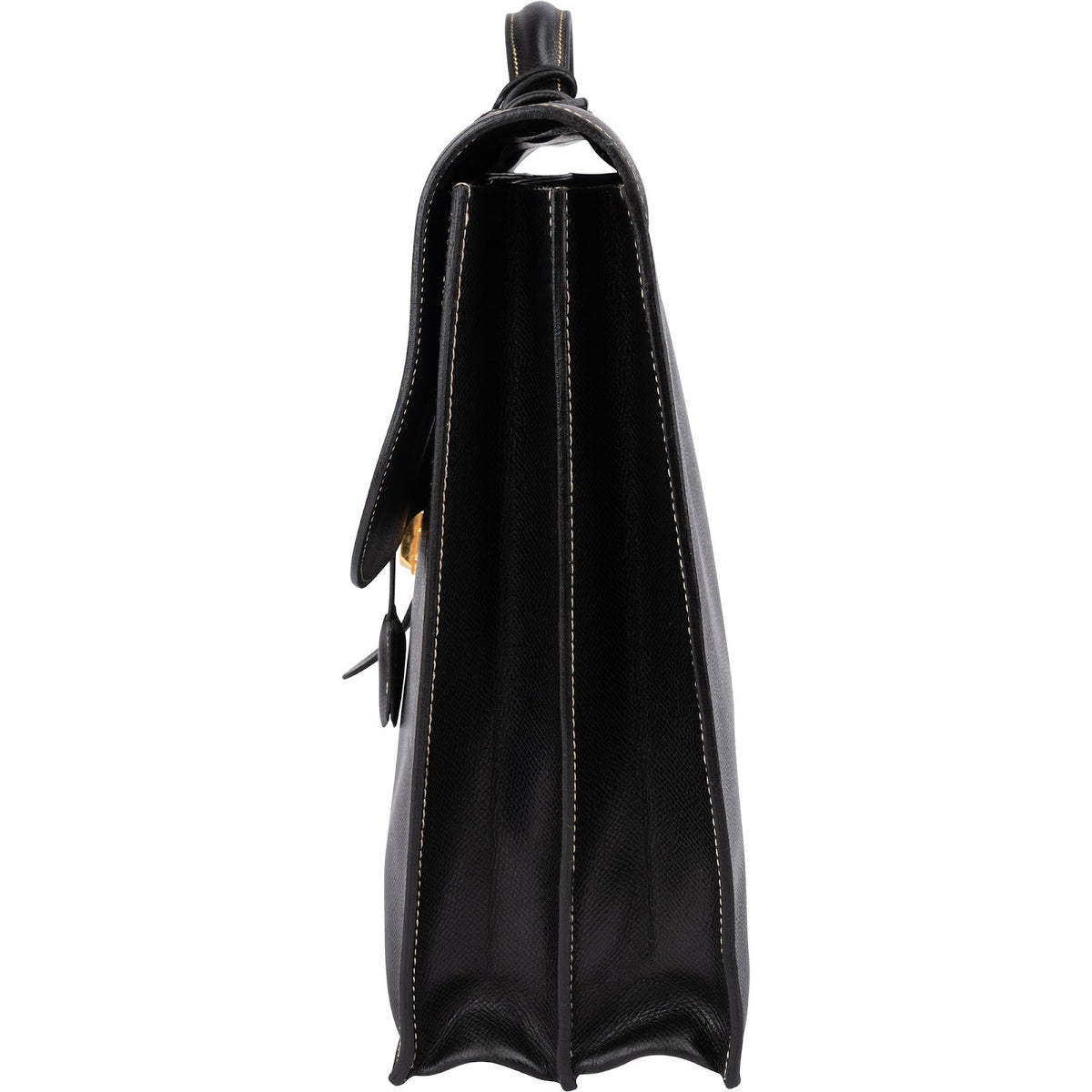 Hermès Noir Courchevel Leather Sac à Dépêches Business Handbag