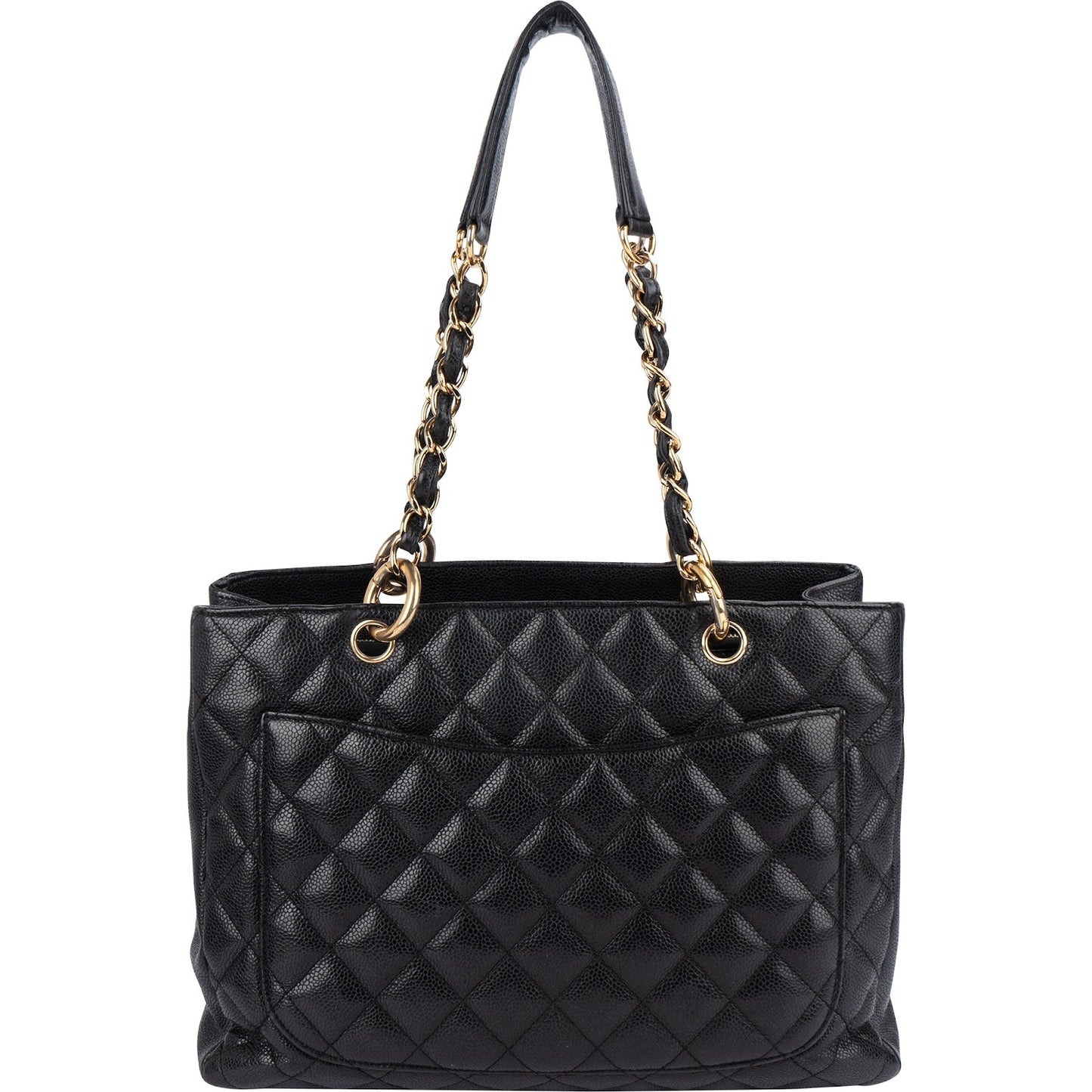 Chanel Quilted Caviar Leather Grand Shopping CC Shoulder Bag