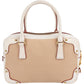 Prada Canvas Saffiano Leather Bauletto Handbag