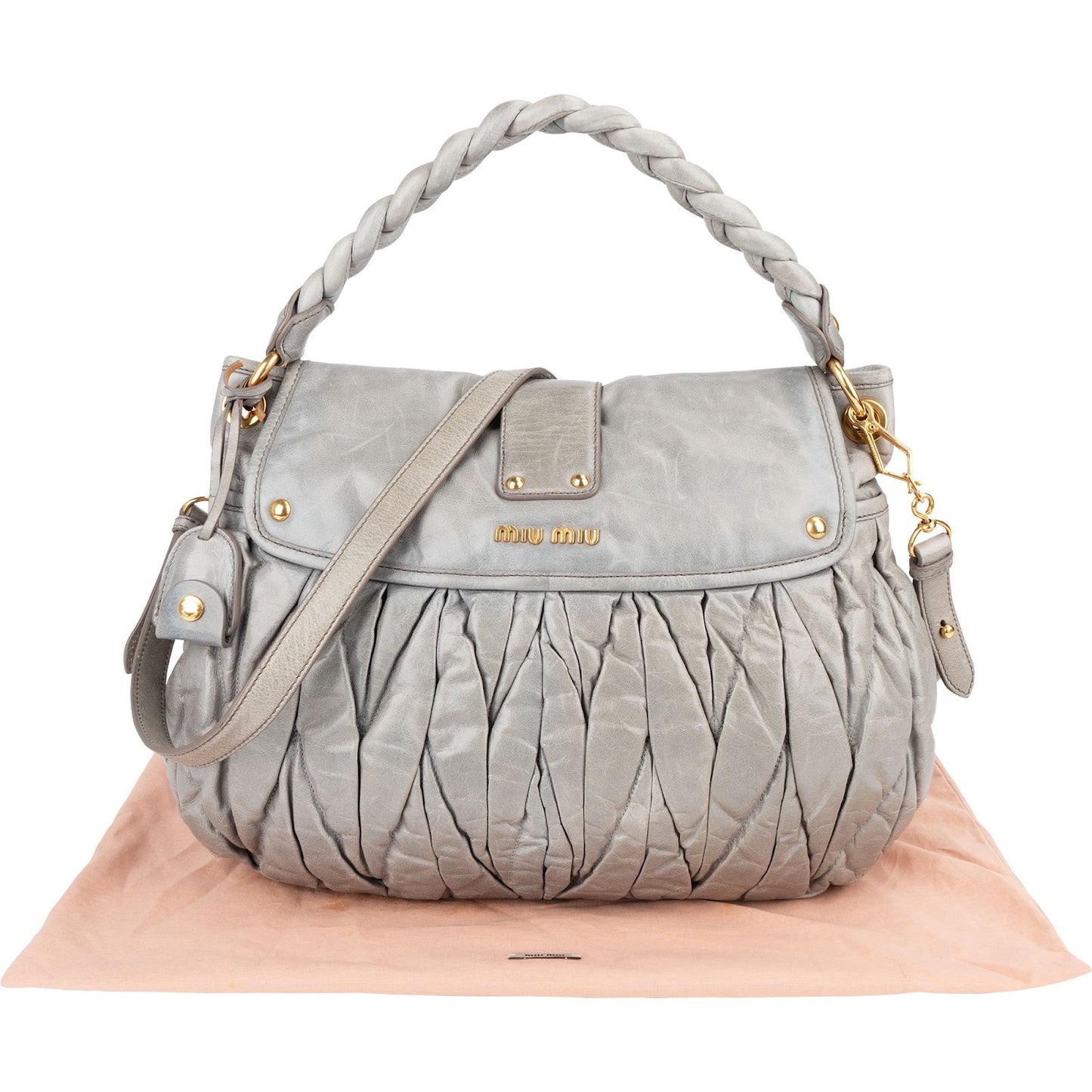 Miu Miu Vitello Lux Coffer Handbag
