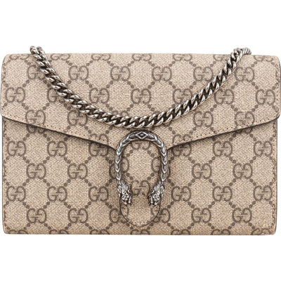 Gucci Monogram GG Supreme Canvas Dionysus Wallet On Chain Crossbody Bag
