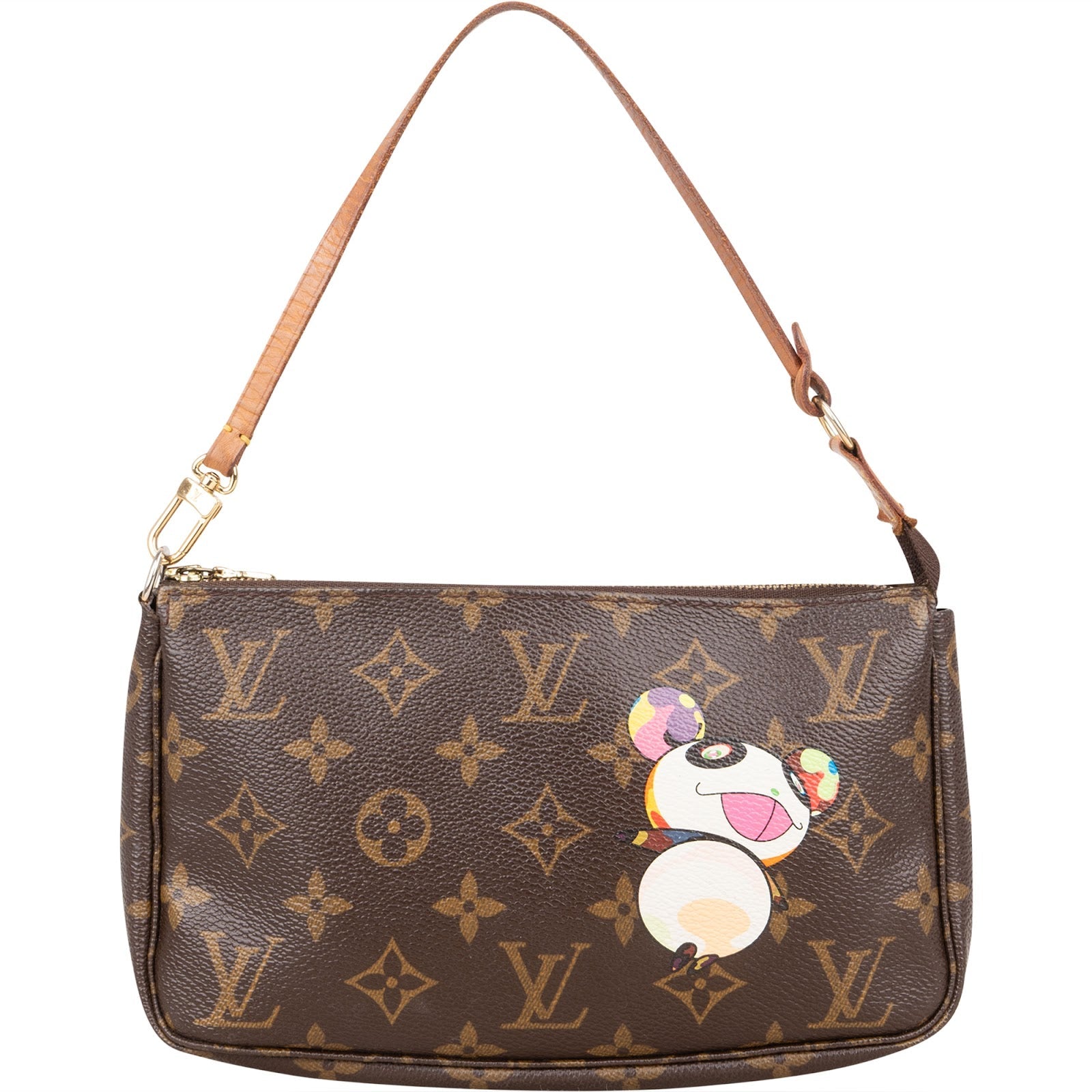 Louis Vuitton Monogram Canvas Limited Edition Takashi Murakami Panda Pochette Accessoires Handbag