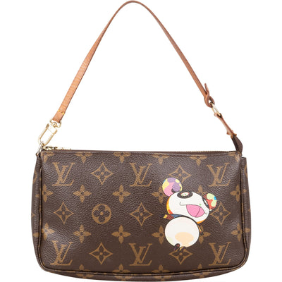 Louis Vuitton Monogram Canvas Limited Edition Takashi Murakami Panda Pochette Accessoires Handbag