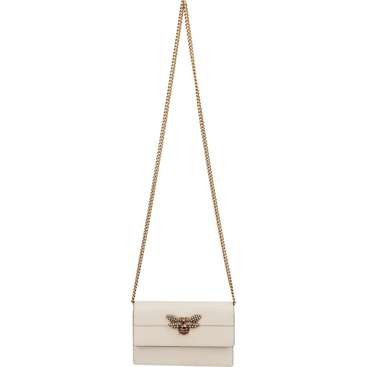 Gucci Leather Queen Margaret Wallet On Chain Crossbody Bag