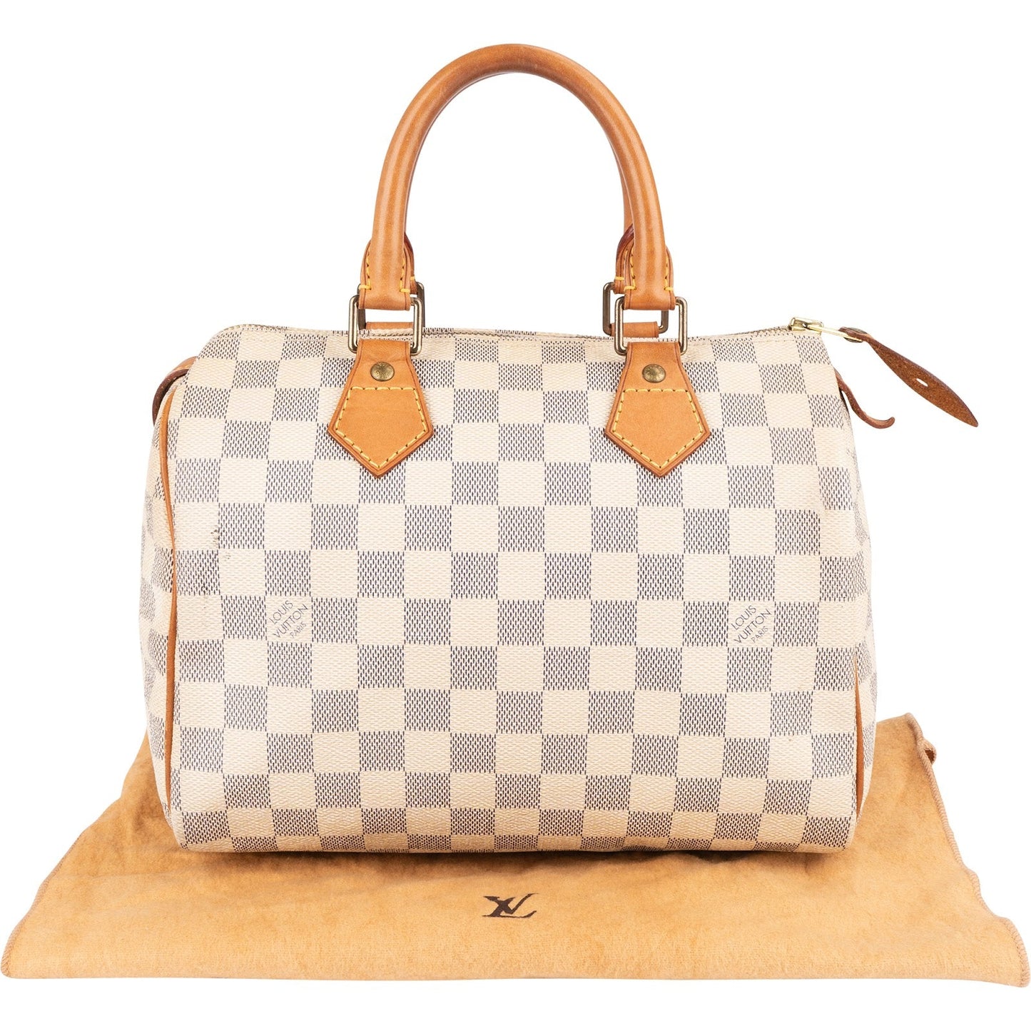 Louis Vuitton Monogram Damier Azur Canvas Speedy 25 Handbag