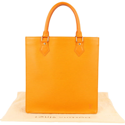 Louis Vuitton Orange Epi Leather Sac Plat Handbag