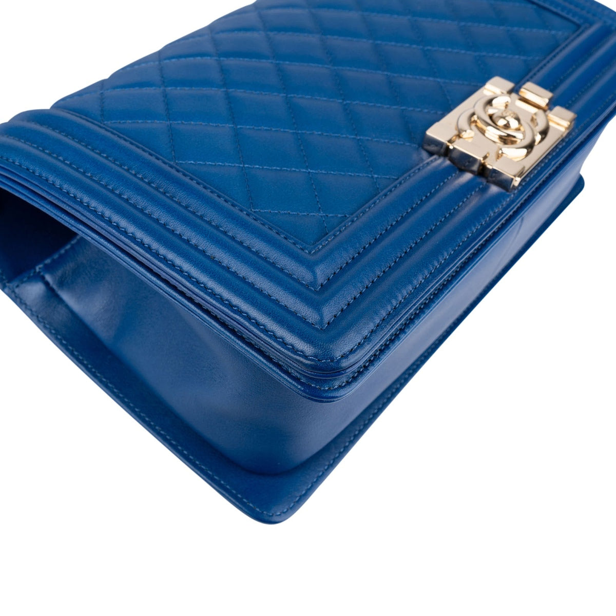 Chanel Quilted Lambskin Medium Boy Single Flap Crossbody Bag