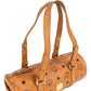 MCM Monogram Visetos Cylinder Boston Handbag