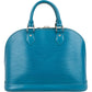 Louis Vuitton Blue Epi Leather Alma PM Handbag