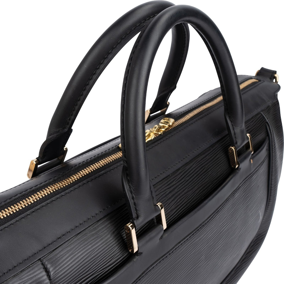 Louis Vuitton Noir Epi Leather Dhanura MM Handbag
