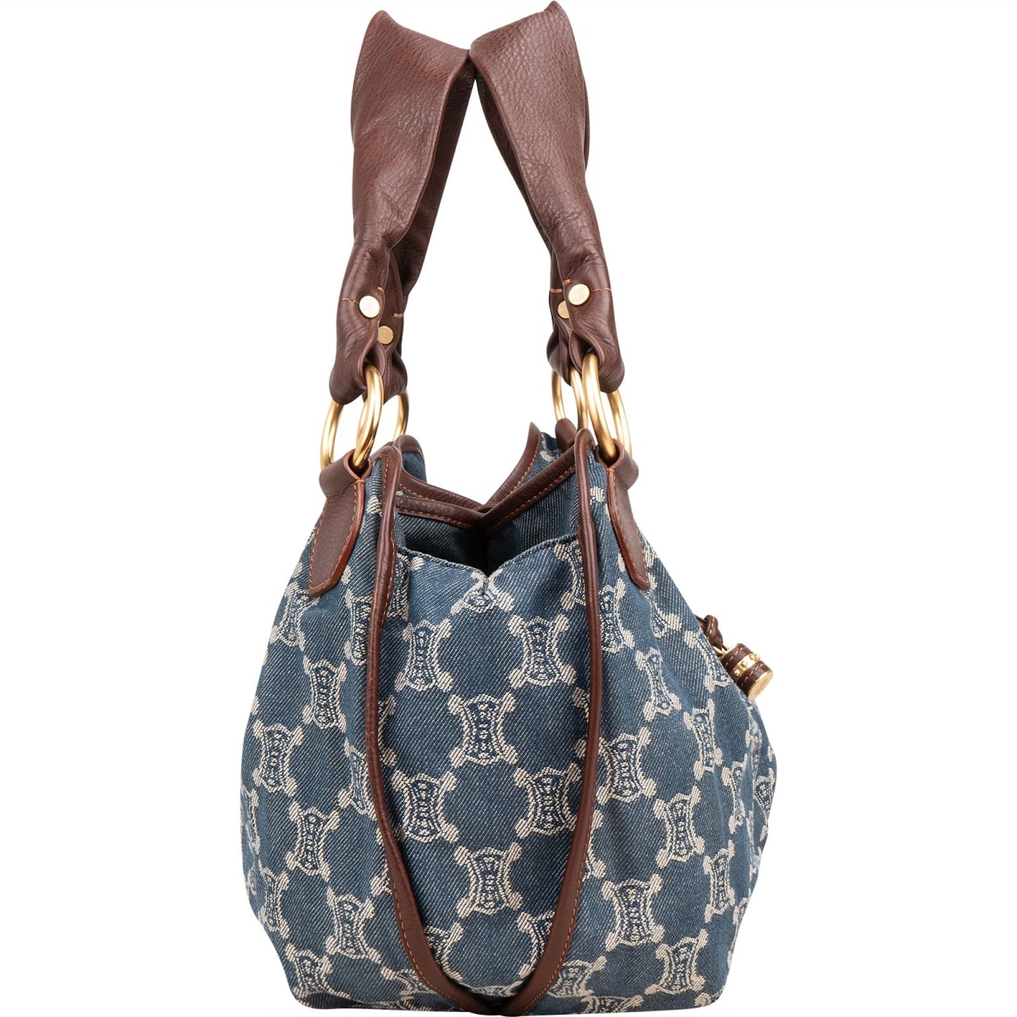 Céline Denim Macadam Monogram Hobo Shoulder Bag